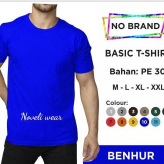 Noveli wear - T Shirt Kaos polos pria lengan pendek | atasan baju kaos seragam polos M L XL XXL