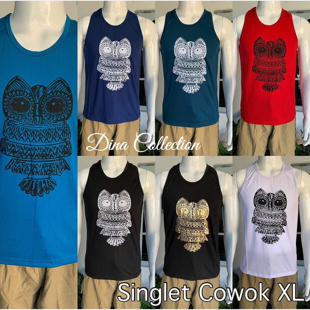 Baju Singlet burung hantu Kaos Oblong Bali