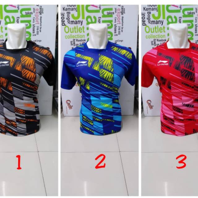 kaos futsal volly basket setelan jersey bola baju olahraga li-ning