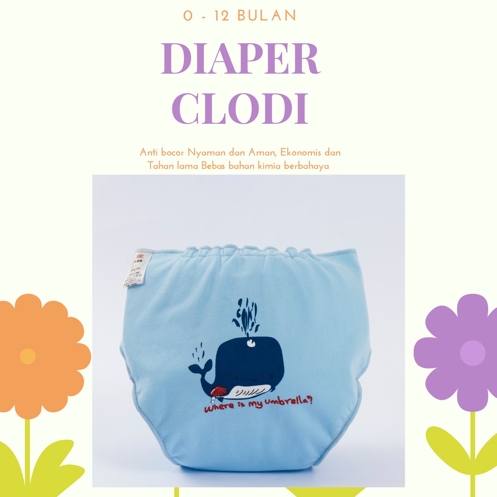 DIAPER VARIAN C CLODI POPOK KAIN DOUBLE TPU WATERPROOF BAHAN PREMIUM