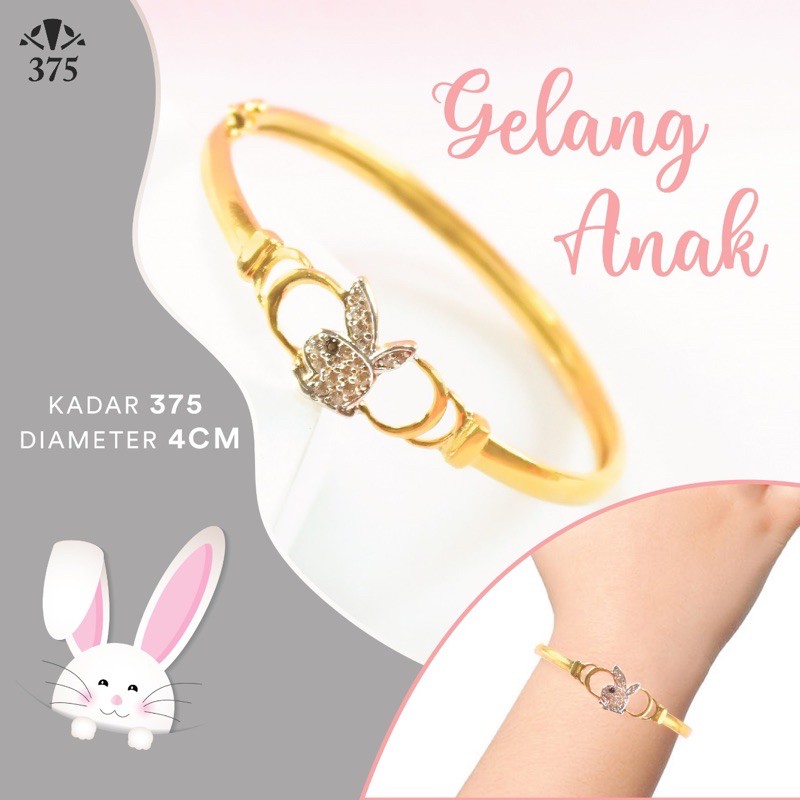 GELANG ANAK MOTIF KELINCI BUNNY RABBIT