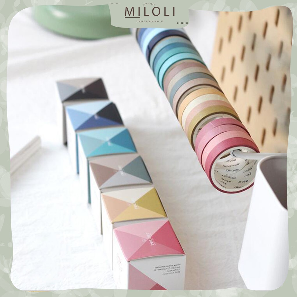 

[MILOLI] 4 Rolls Washi Tape Deco Masking Tape Jurnal DIY Scrapbook TWILIGHT - A0002