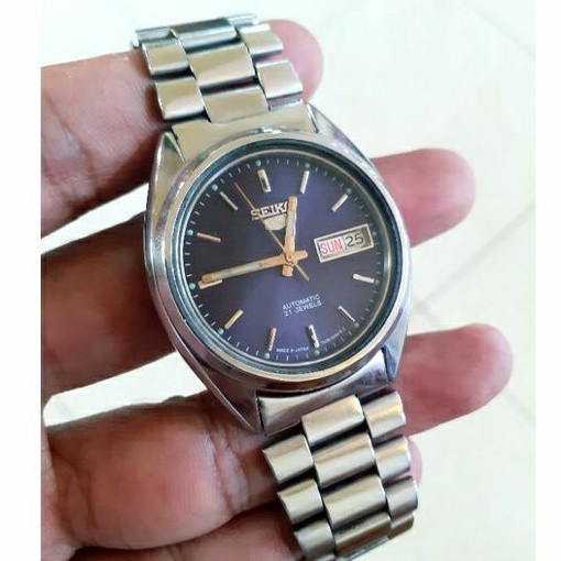 SEIKO 5 Cal-7S26A Blue Dial. (second,bekas,vintage,kuno,antik)