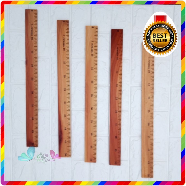 Penggaris Kayu 50 Cm Kualitas Bagus Jidar Panjang 0.5 M Penggaris Mistar Kayu - Bukan 100 Cm