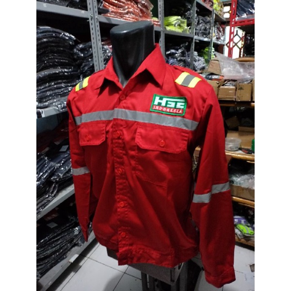 SERAGAM SAFETY MERAH BERLOGO HSE