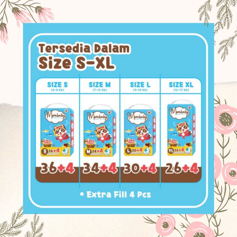 MOMBABY PANTS SIZE S36 M34 L30 XL26