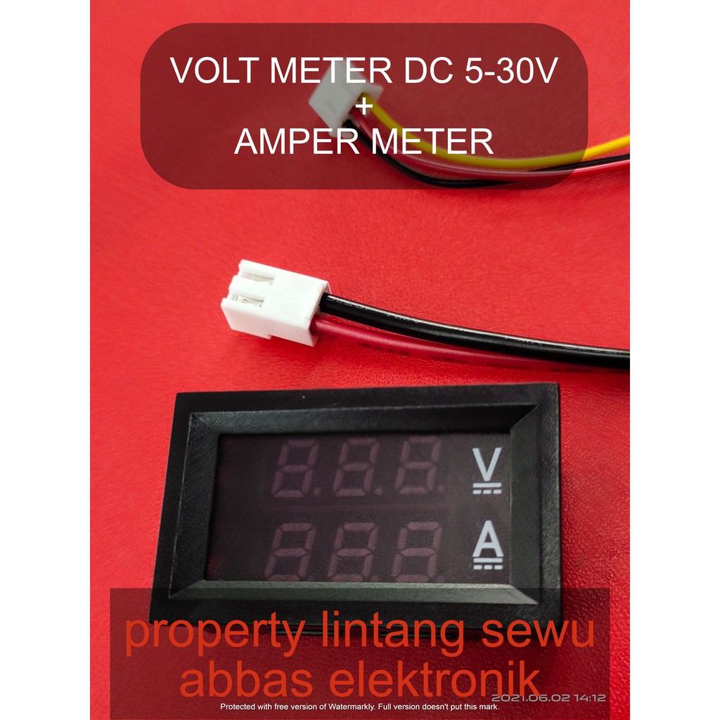 VOLTMETER AMPER METER DIGITAL DC PLUS AMPER