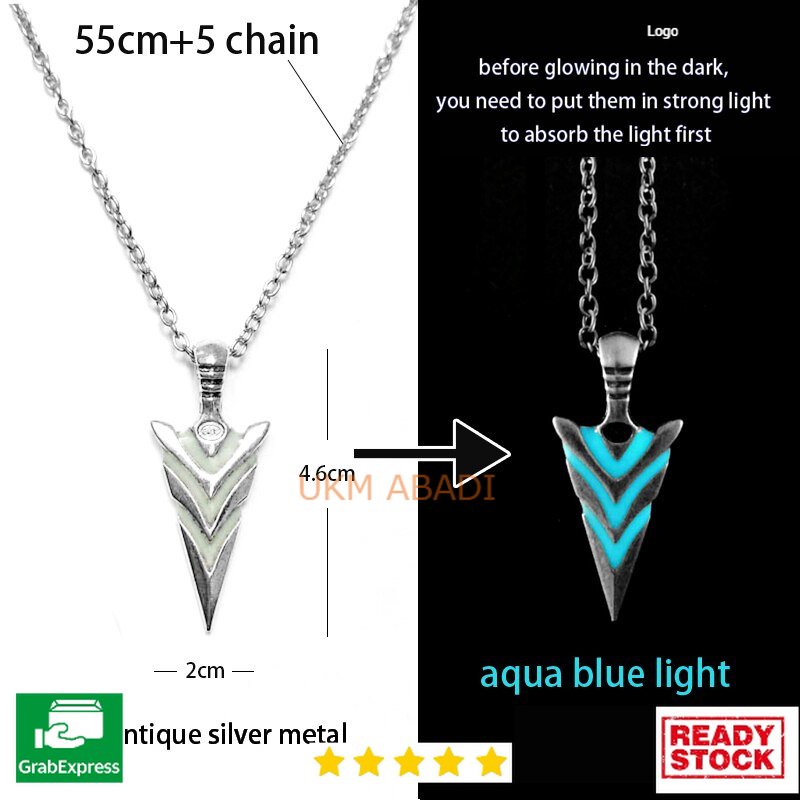 Kalung Unik Ajaib Glow In The Dark Luminous Glowing Model Tombak NY042