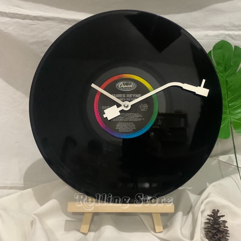 Jam Dinding Piringan Hitam Vinyl Clock Vintage Klasik Retro Handmade Unik 12 inch Aesthetic Dekorasi