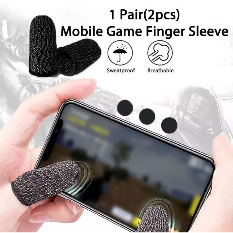 Sarung Tangan Jempol  Finger Cots Sarung Tangan Game Anti Basah 1 pasang 2 pcs