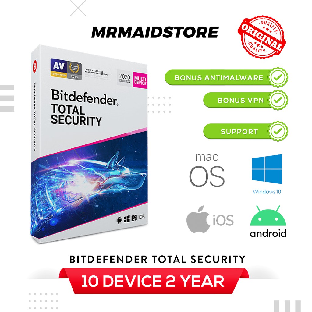 Antivirus Bitdefender Total Security 10 PC 2 Year ORIGINAL