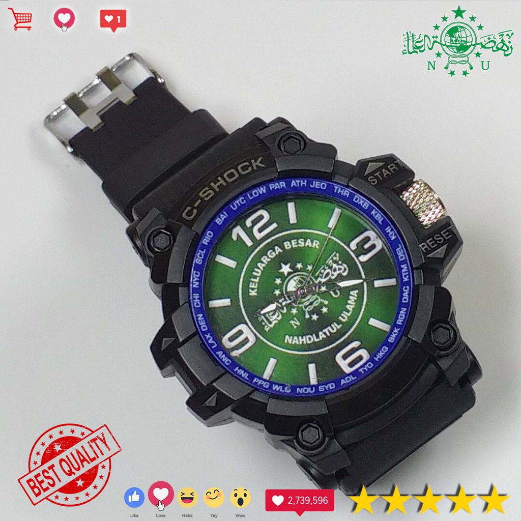 (LIMITED EDITION) JAM TANGAN NAHDLATUL ULAMA {LIST BIRU}