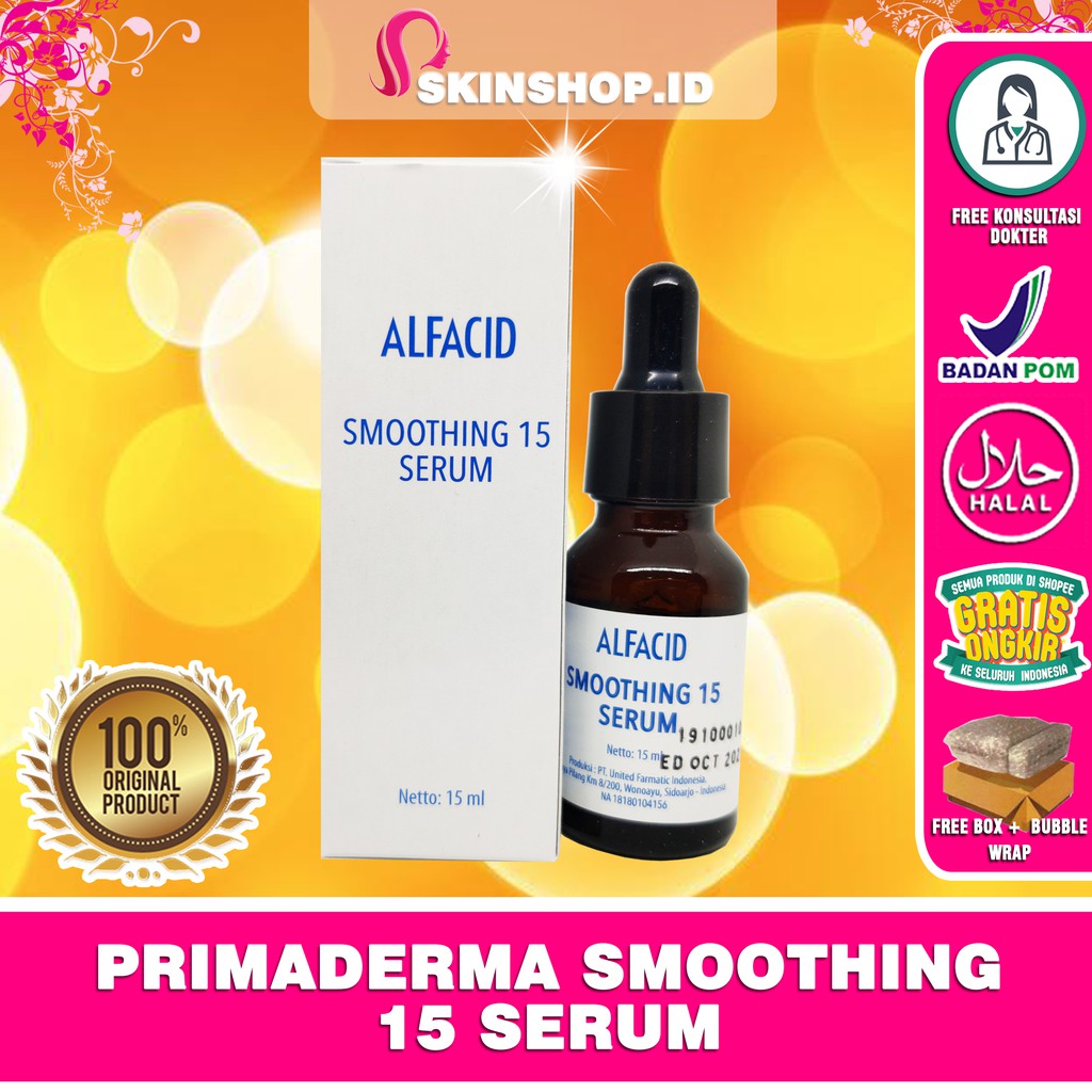 [STOK TERBARU] PRIMADERMA Alfacid SMOOTHING 15 Serum 15ml Ori / Serum Melembabkan Wajah BPOM Aman