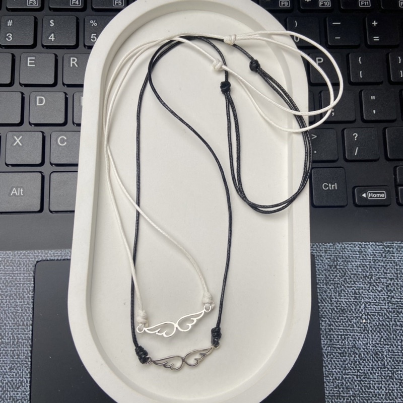 kalung wings tali hitam | Kalung tali hitam | Kalung terbaru | Kalung couple