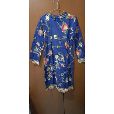 Dress Span Pendek Batik Preloved