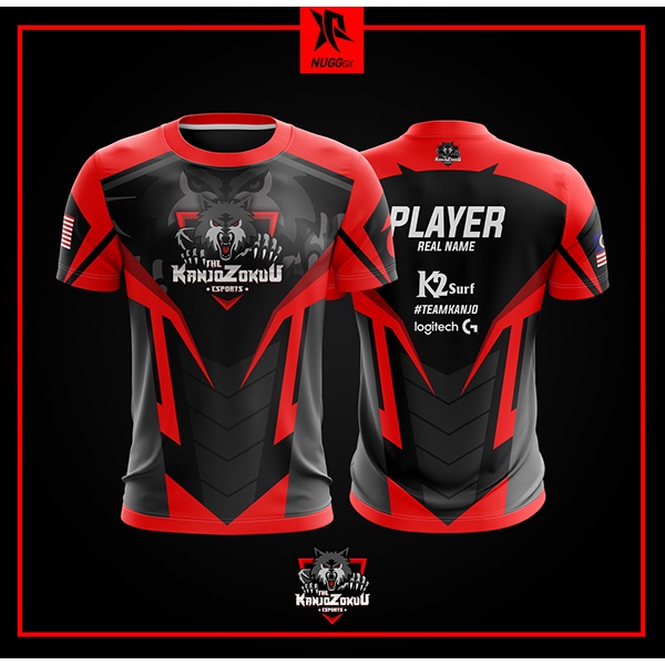 jersey gaming esports ml mobile legend ff