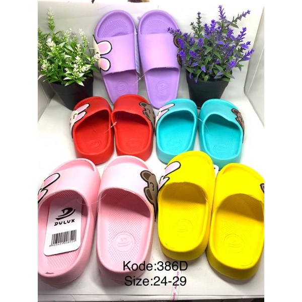 Sendal Anak prempuan warna warni dulux (386D)