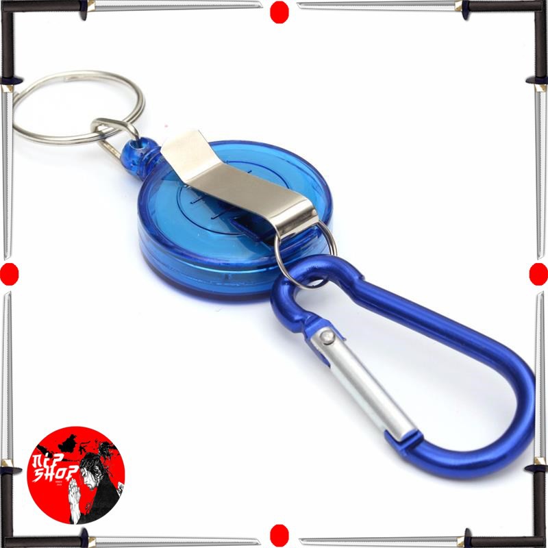 Multifunctional Retractable Carabiner with Key Chain - Black