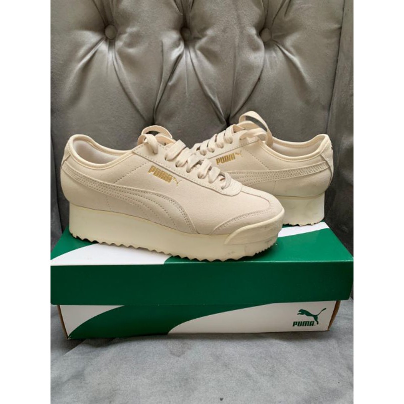 PRELOVED - PUMA Roma amor Beige Suede woman's Trainers
