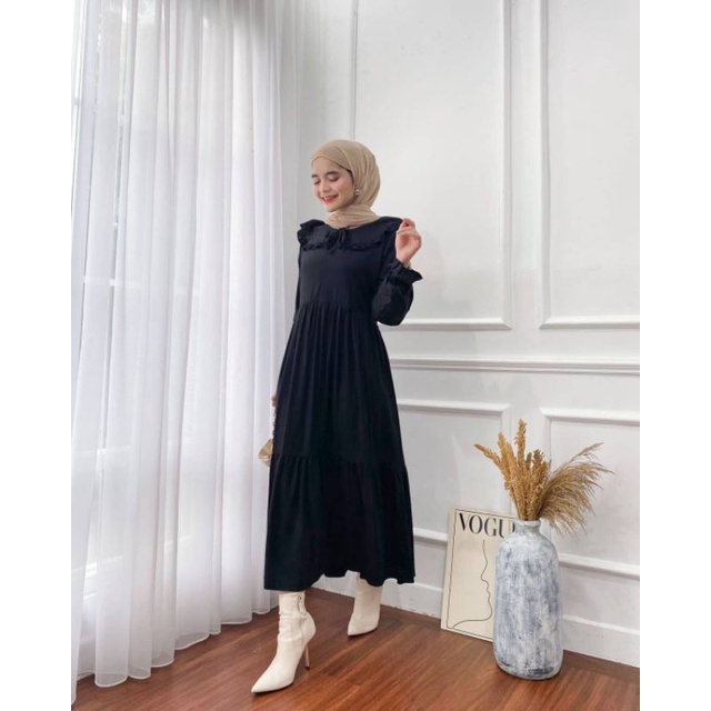 GAMIS MIDI DRESS GAMIS LEBARAN TERBARU JUMBO GAMIS KERAH