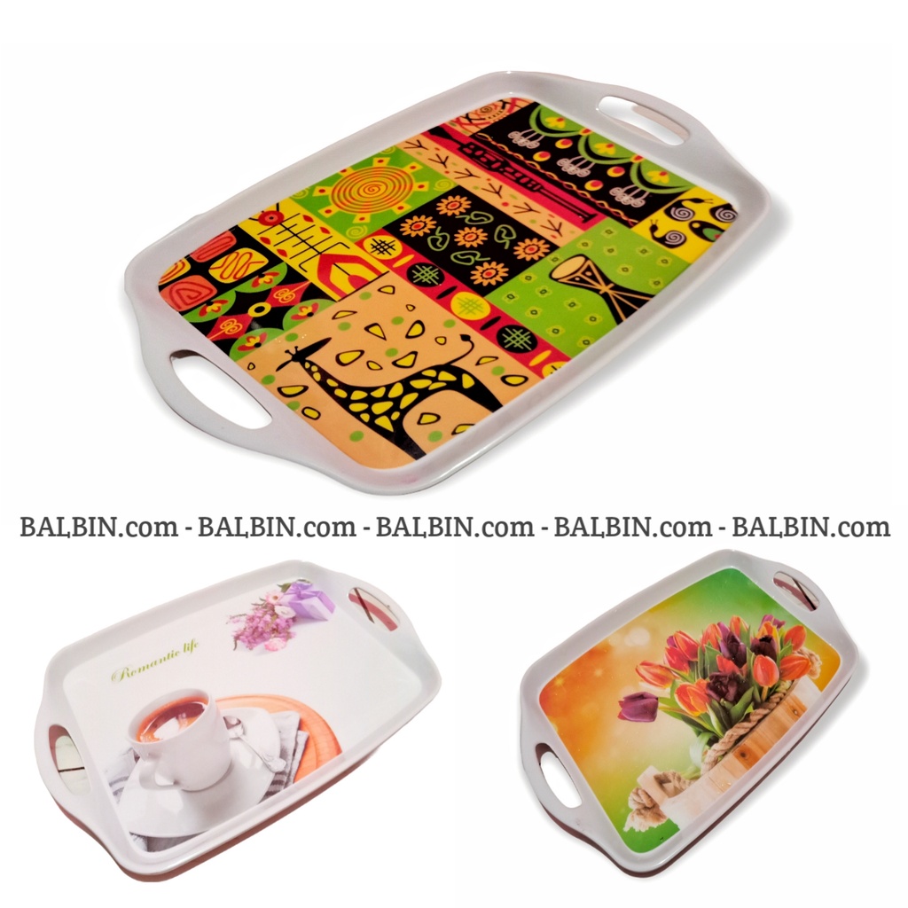 nampan melamin - nampan saji - nampan melaminee ware food grade - nampan motif cantik mewah - nampan persegi - nampan melamin asli