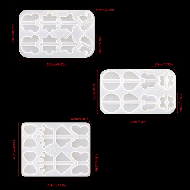 SIY  Straw Topper Resin Molds Straw Topper Attachment Silicone Molds Epoxy Resin Casting Mold Flower Heart Molds for Straws