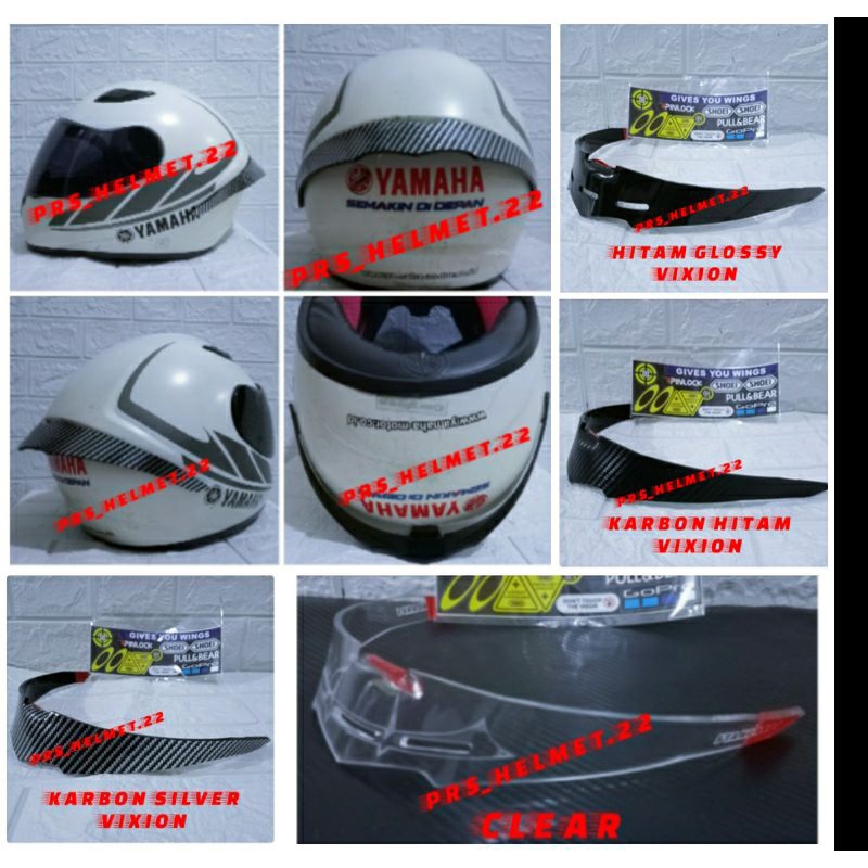 Jual spoiler helm yamaha cargloss full face bonus stiker visor Shopee