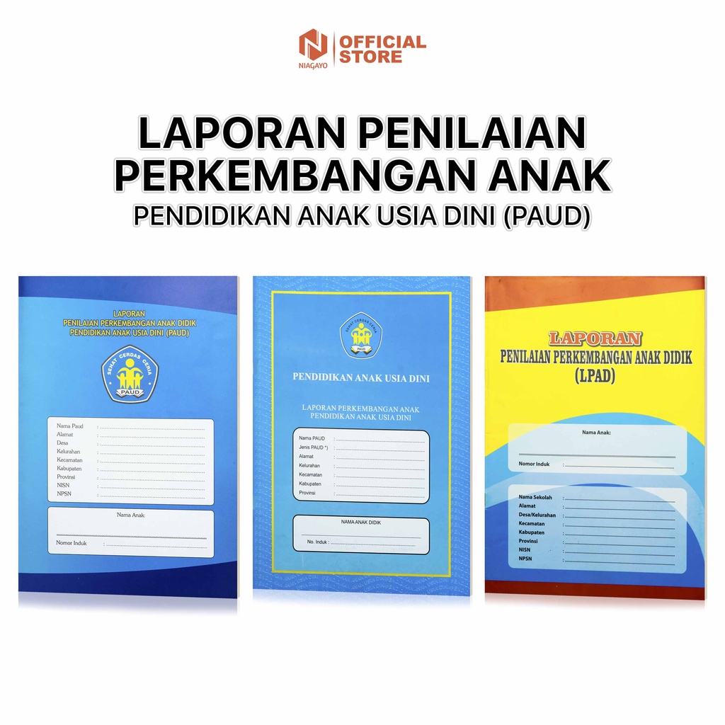 

Buku Penilaian Perkembangan Anak Usia Dini Paud Umur 2 Sampai 6 Tahun / Buku Laporan Penilaian Anak