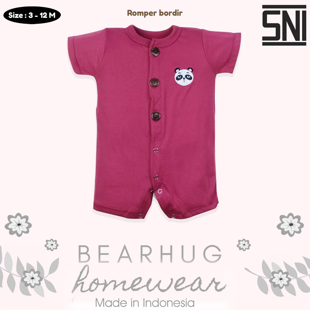 Bearhug Homewear Romper Bayi Laki-Laki Pendek HRX4 Embroidery 3-12 Bulan-6