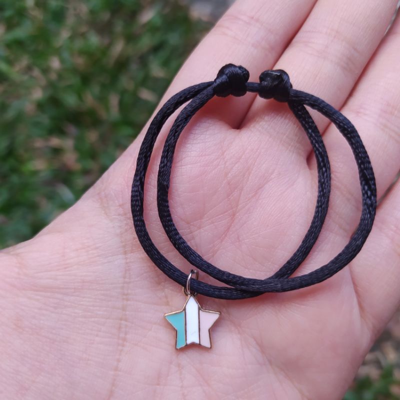 BRACELET MOON & STAR / GELANG BULAN BINTANG COUPLE PERSAHABATAN BESTIE UNIK MURAH-Bintang biru 2