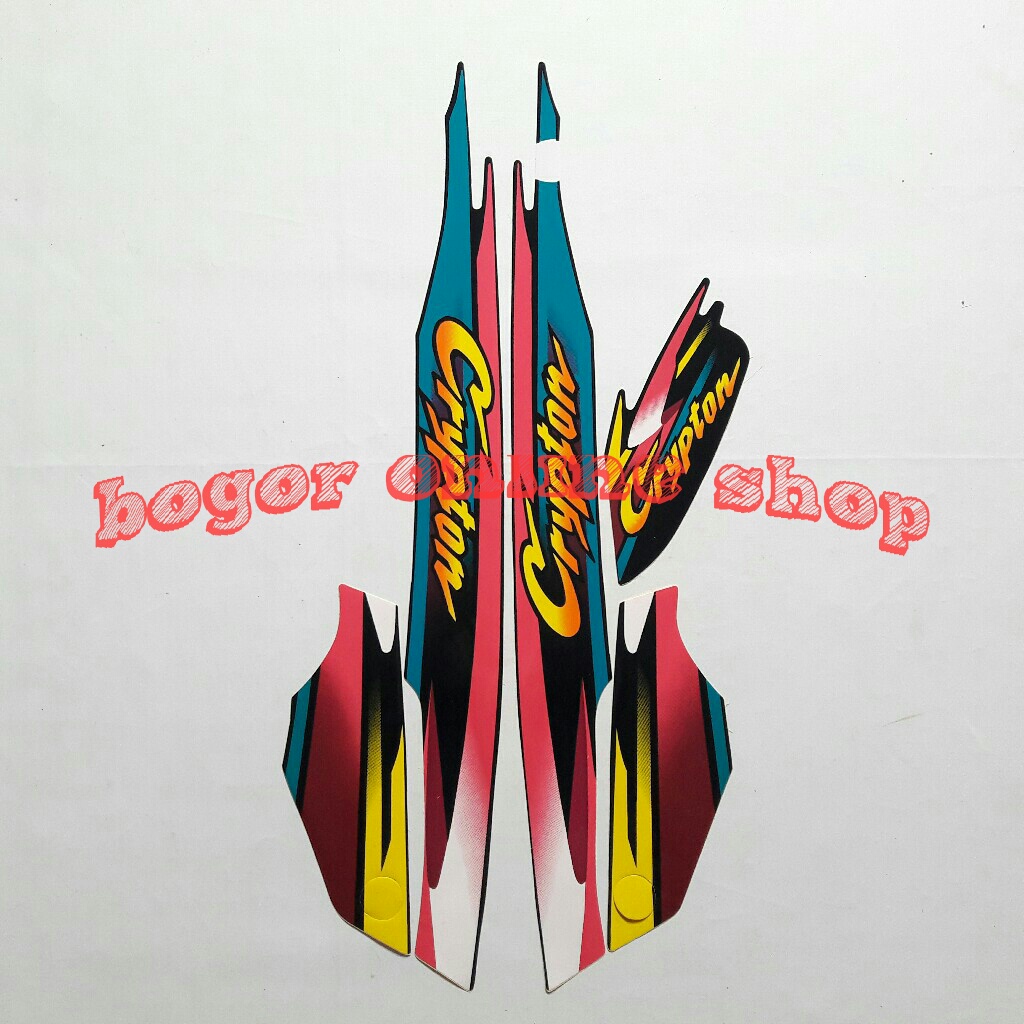 Stiker striping lis motor yamaha crypton 2000 hijau