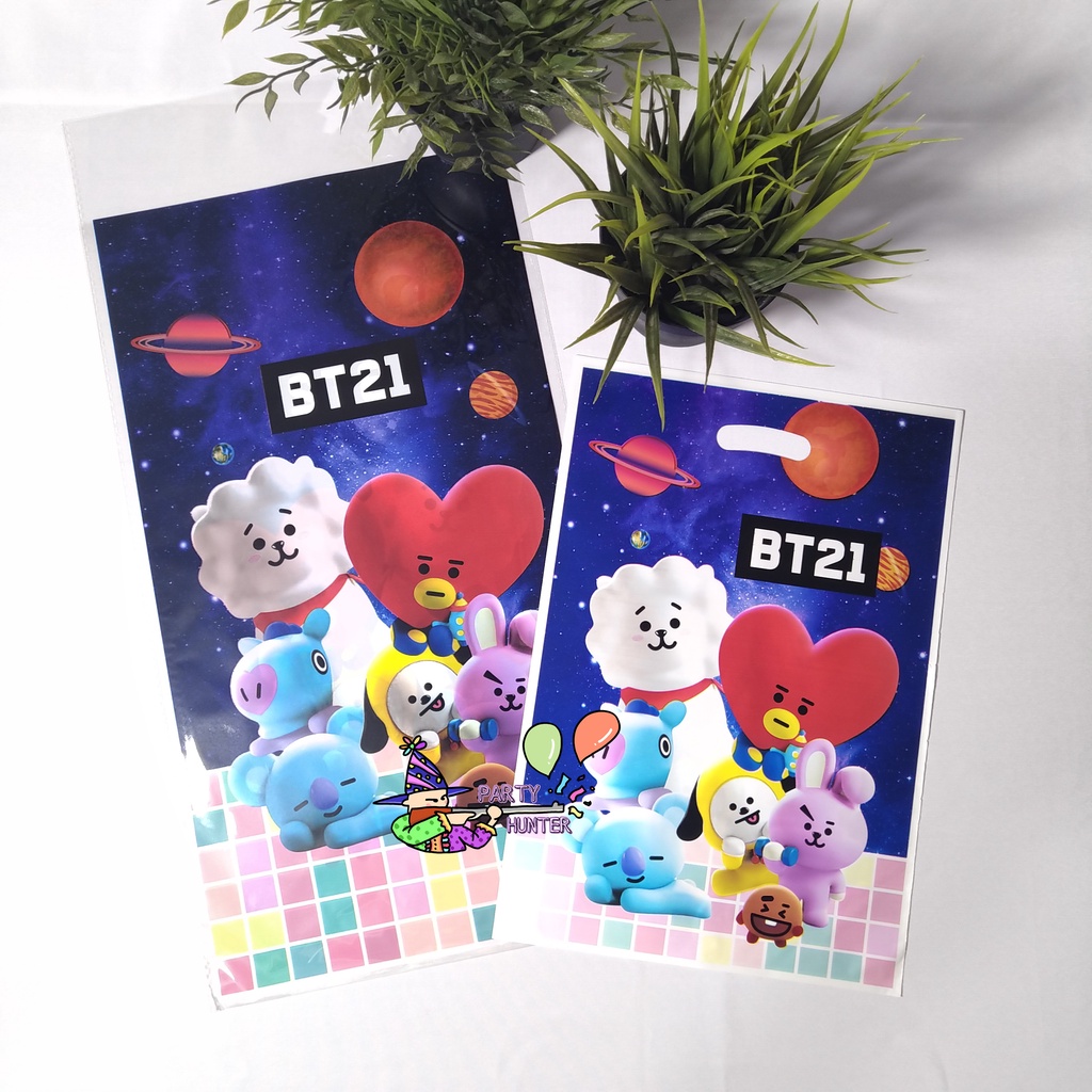 

Plastik Snack Ulang Tahun (ultah) / Plastik Karakter / Plastik OPP BTS BT21 10 pcs