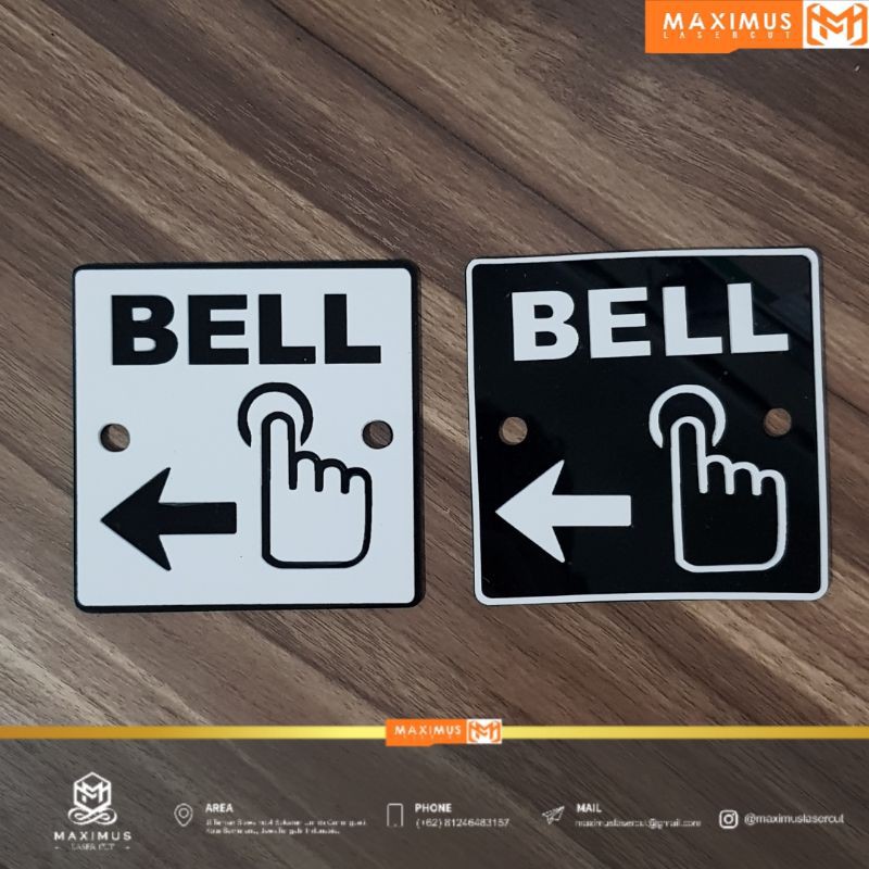 

PAPAN BELL AKRILIK / PAPAN TANDA BELL BAHAN AKRILIK AWET TAHAN PANAS HUJAN