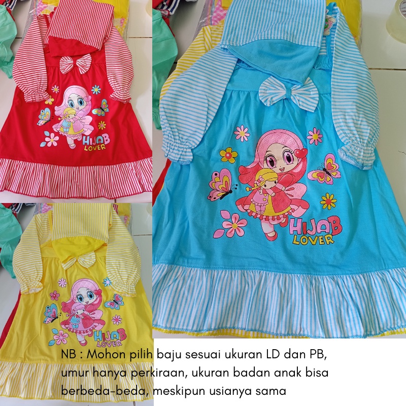 Baju Muslim Gamis Bayi Perempuan Usia Baby Newborn 0 6 12 Bulan - Dress Muslim Anak Bayi Perempuan Lucu 0 6 12 Bulan 1 Tahun Murah-8