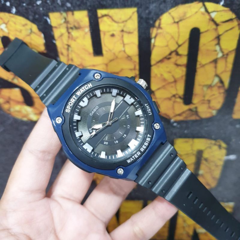 Jam tangan pria casio Sport D20 analog karet murah