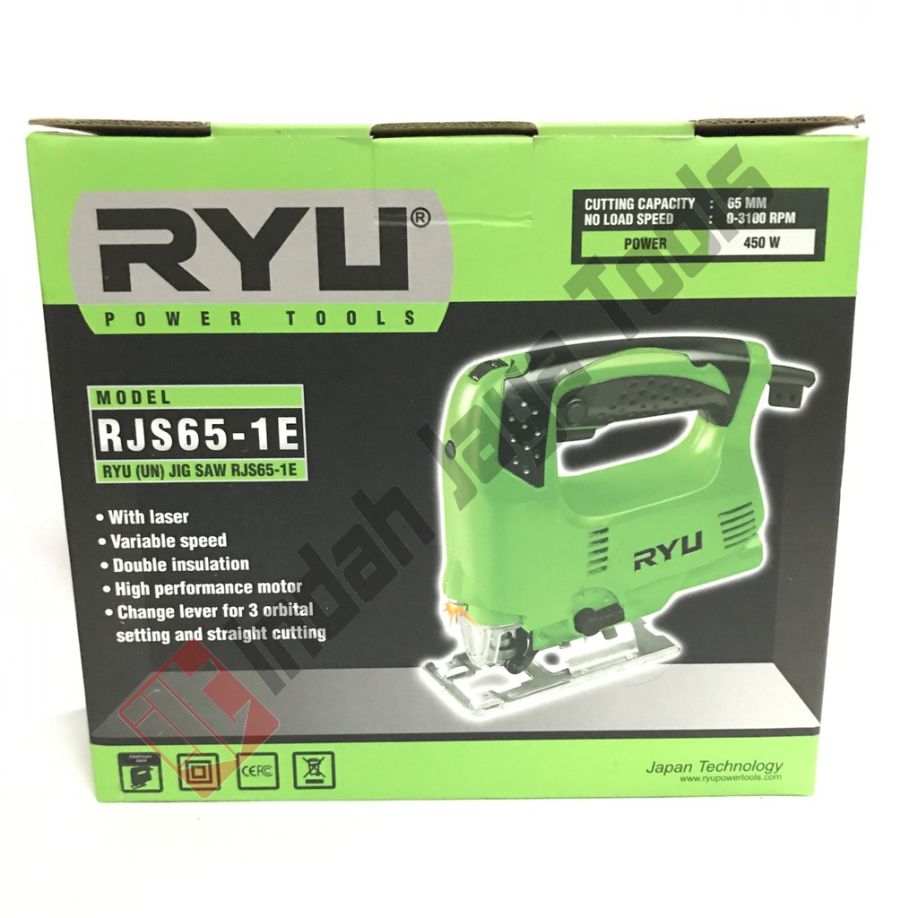 RYU RJS65-1E Mesin Jigsaw LASER Quick Change Jig saw Gergaji Kayu Triplek