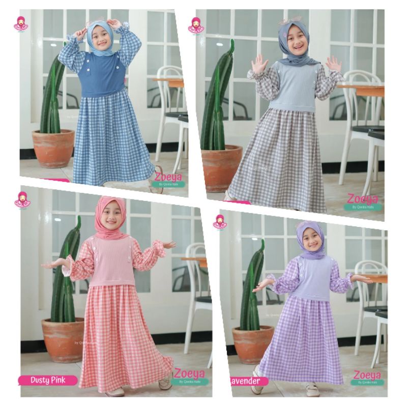 Gamis Set Zoeya by QonitaKids (Free Kacamata)