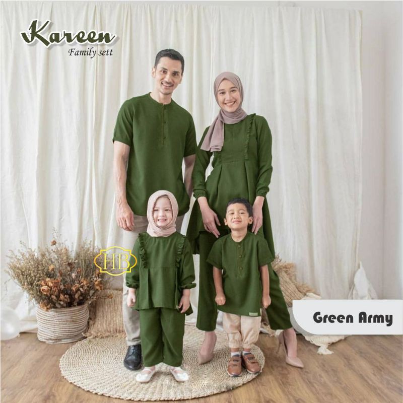 SARIMBIT KELUARGA KAREEM / BAJU COUPLE KELUARGA MUSLIM / KAREEN SET / FAMILY SET / BATIK COUPLE / Se
