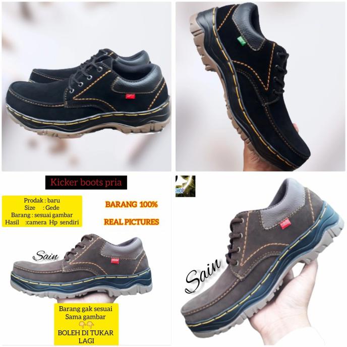 Murah Sepatu Boots Pria Sepatu Boots Kickers - Hitam, 39 Diskon