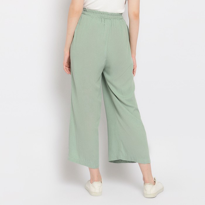 NZINGA HYUNAW celana kulot wanita pants belt culotte rayon-1