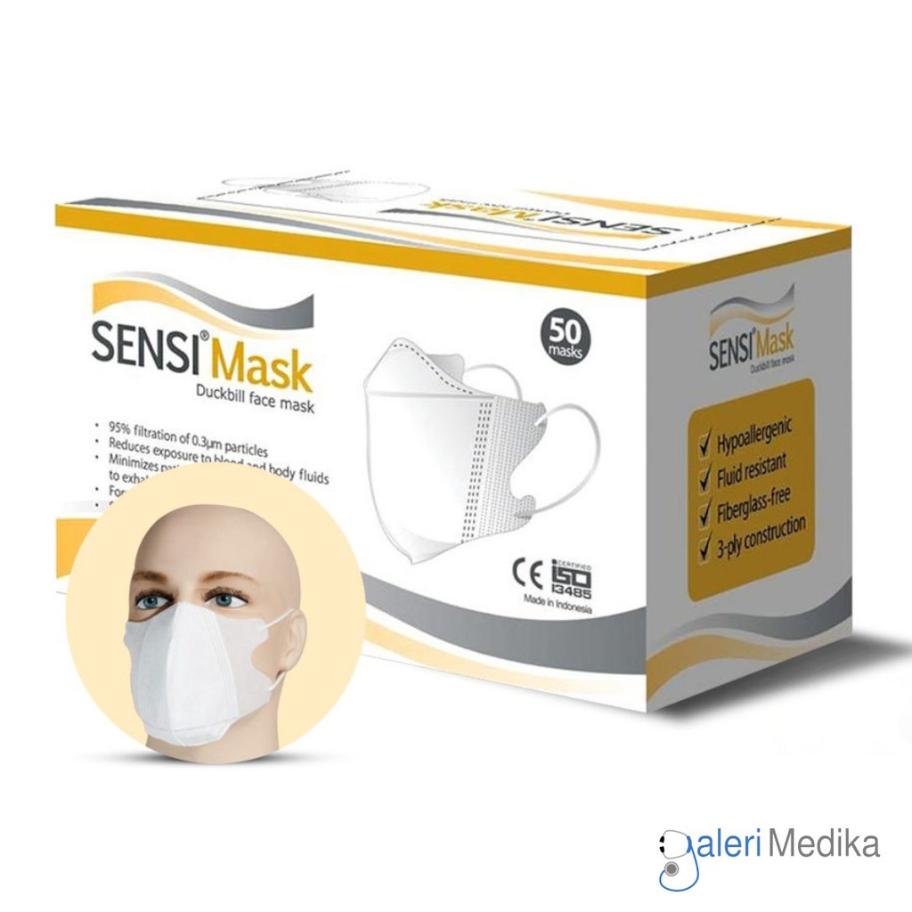 Sensi Mask / Masker Duckbill 3 ply Isi 50 pcs