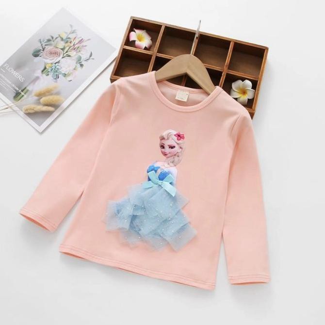 FALSH SALE BAJU ANAK LENGAN PANJANG IMPORT,ATASAN KAOS ANAK FROZEN ELSA & SOFI