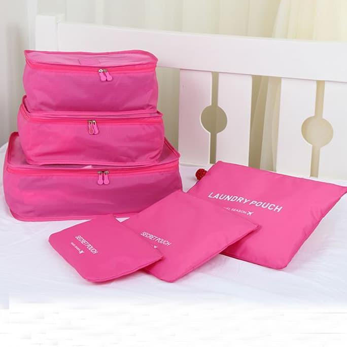 TAS TRAVEL POUCH 6IN1 TRAVEL BAG LAUNDRY BAG POUCH BAG TAS TRAVEL - RANDOM
