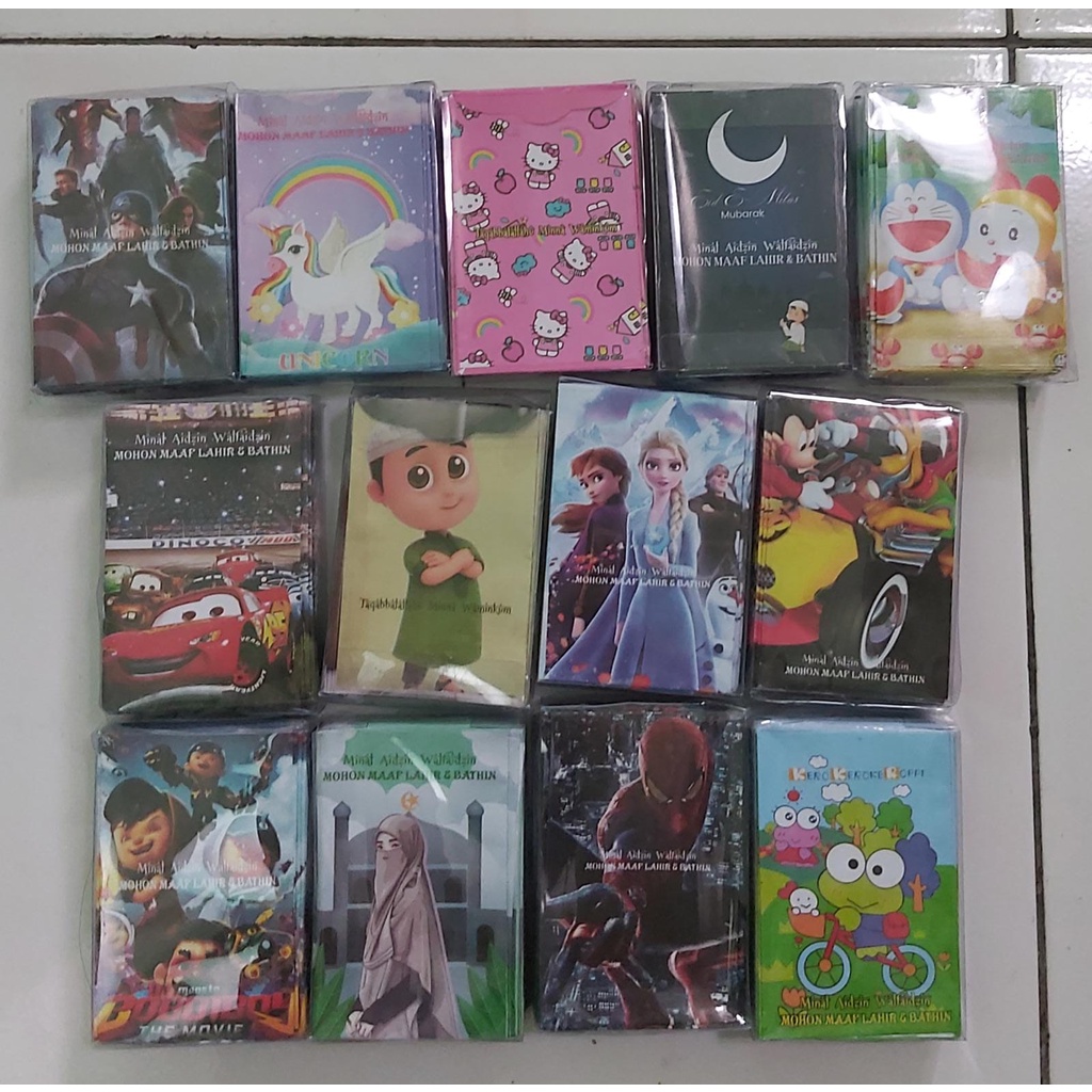 (MSTR)  Amplop Lebaran karakter/SIAP PAKAI ISI 40 PCS