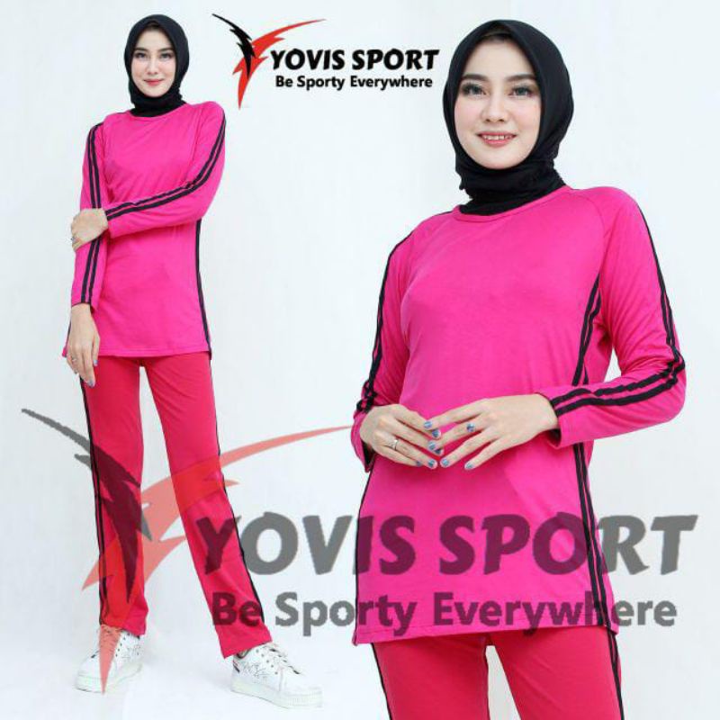 kaos atasan senam wanita lengan panjang-5