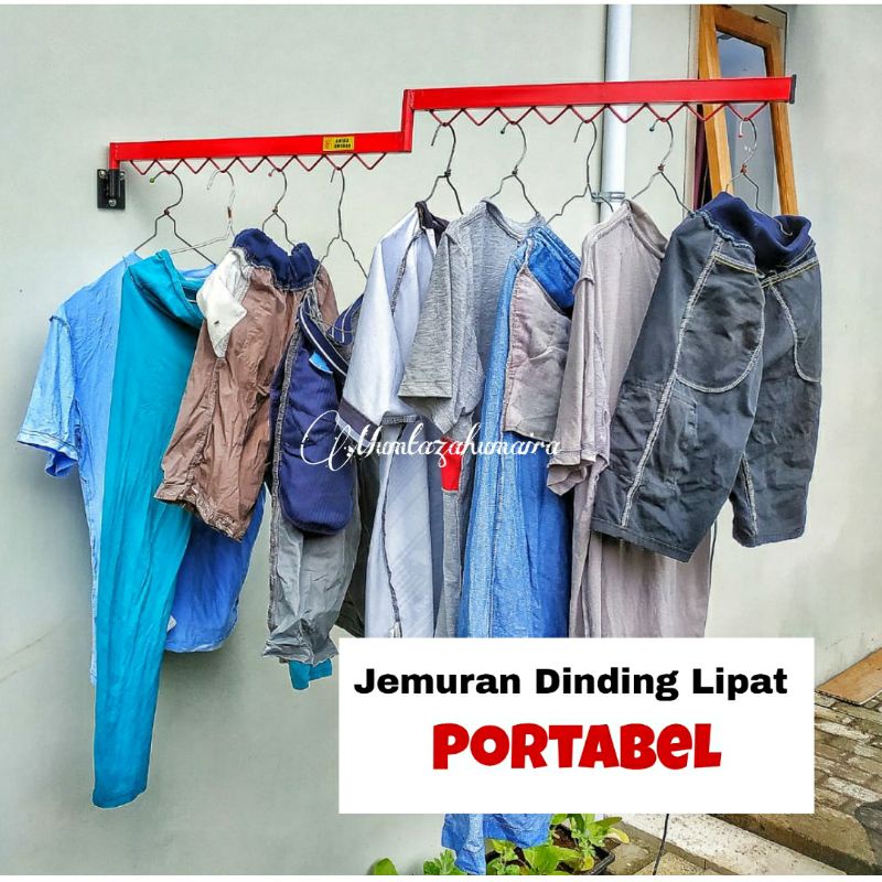 Jemuran Dinding Lipat Jemuran Baju Portabel