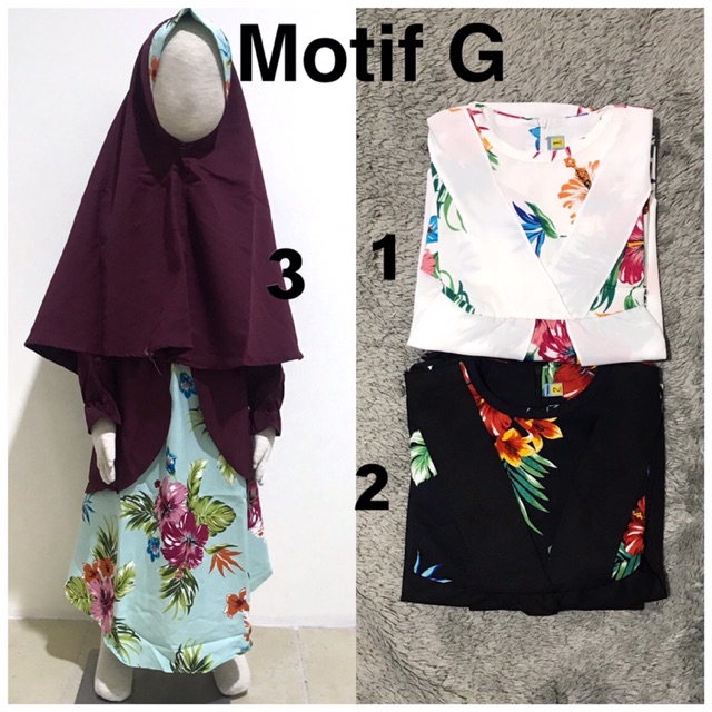 Gamis Anak / Baju Muslim Anak Scuba 1-5 tahun