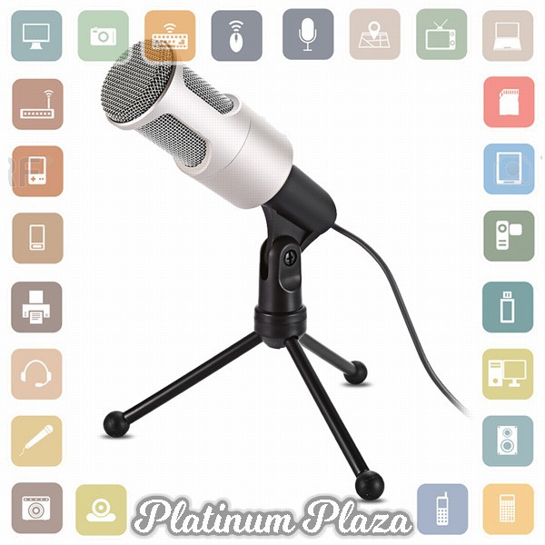 Yanmai Omnidirectional Condenser Microphone with Stand - SF-960B - Golden`SYDABU-
