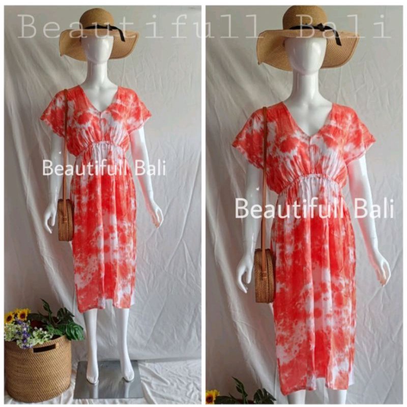 DRESS BALI JUMBO LD 120CM /DASTER PANJANG LENGAN PENDEK