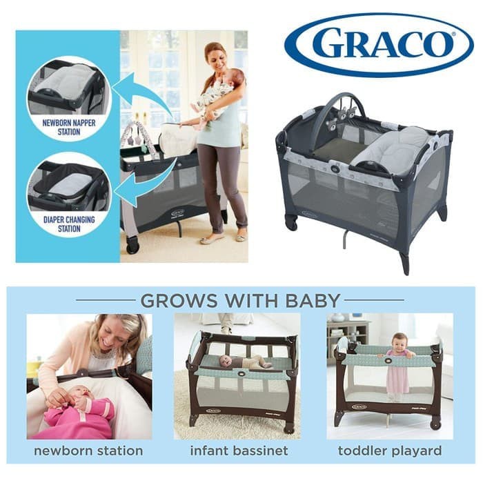 Graco Pack n Play Playard Napper Changer Baby Box Kasur Bayi Box Bay